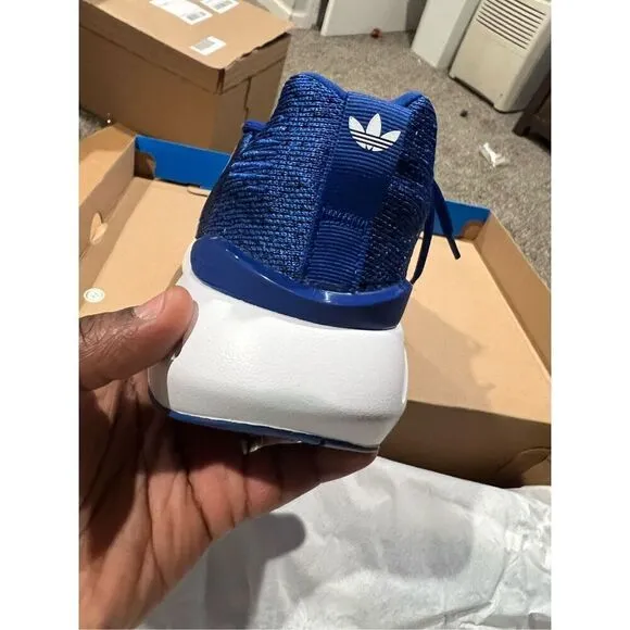 ADIDAS SWIFT RUN 22 LO SLIP-ON SNEAKER TRAINER MEN SHOES BLUE/WHITE SIZE 12 NEW