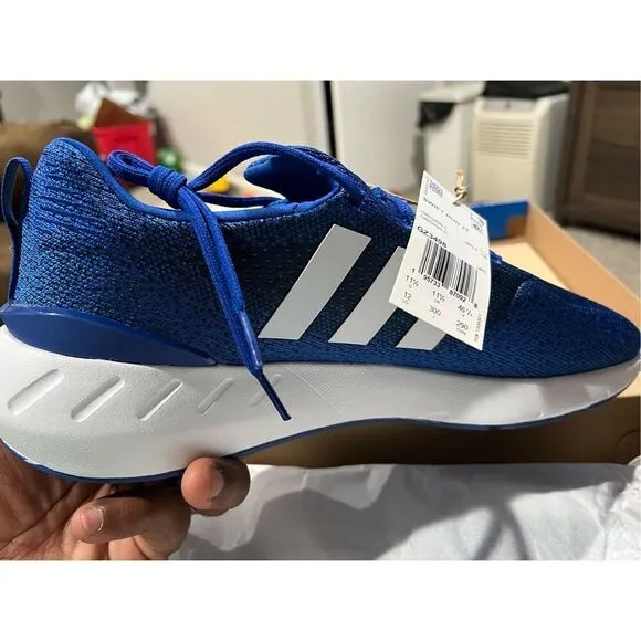 ADIDAS SWIFT RUN 22 LO SLIP-ON SNEAKER TRAINER MEN SHOES BLUE/WHITE SIZE 12 NEW