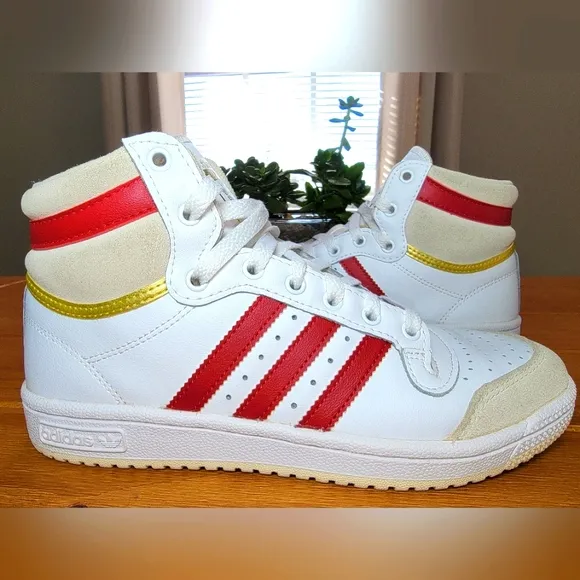 Adidas Top Ten High 'White Team‎ Victory Red' Sneakers - Size 5.5