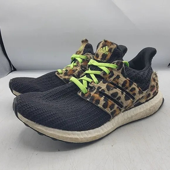 Adidas UltraBoost DNA Mens 5.5 Animal Pack Leopard Print Black Shoes FZ2731