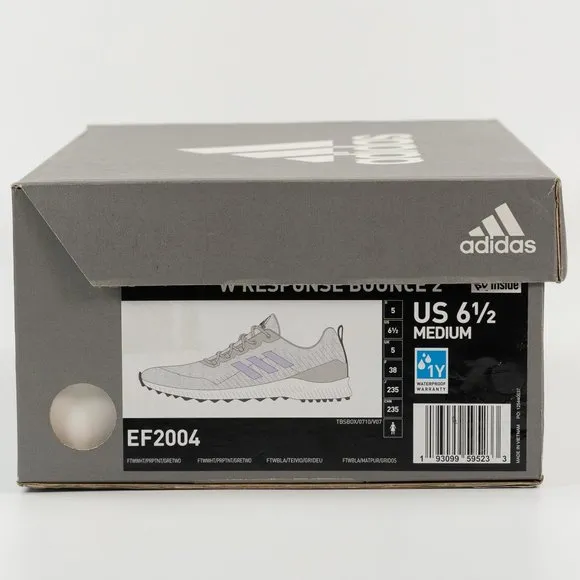 Adidas Women s Response Bounce 2.0 SL Golf 'Cloud White Purple Tint' Spikeless