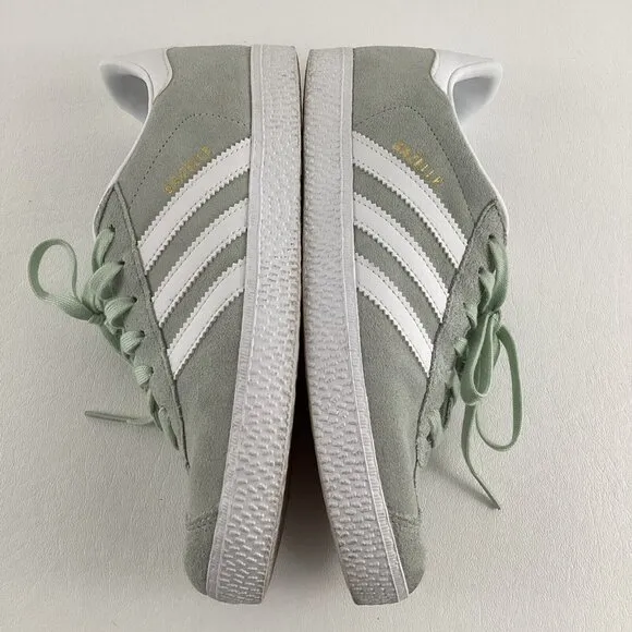Adidas Women’s Gazelle Shoes Hazy Green White Suede IG4393 Women 6.5 Boys 4.5
