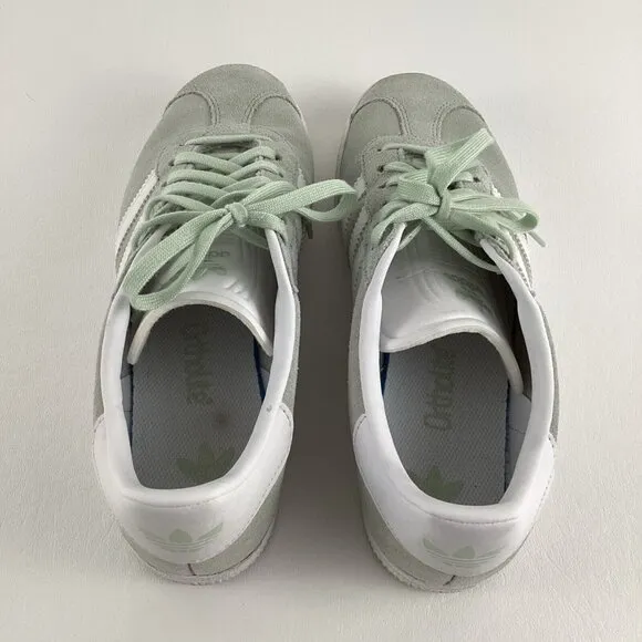 Adidas Women’s Gazelle Shoes Hazy Green White Suede IG4393 Women 6.5 Boys 4.5