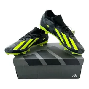 Adidas X Crazyfast INJ.3 FG Cleats Unisex Men 5.5 Women 6.5 Black Grey Lime
