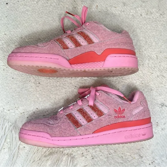 Adidas x Dr. Seuss The Grinch Cindy Lou Sneakers Pink/Red Suede Forum Shoes 9