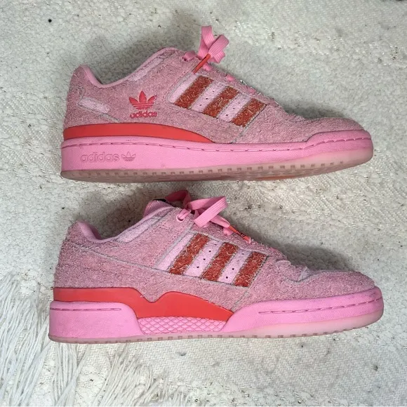 Adidas x Dr. Seuss The Grinch Cindy Lou Sneakers Pink/Red Suede Forum Shoes 9