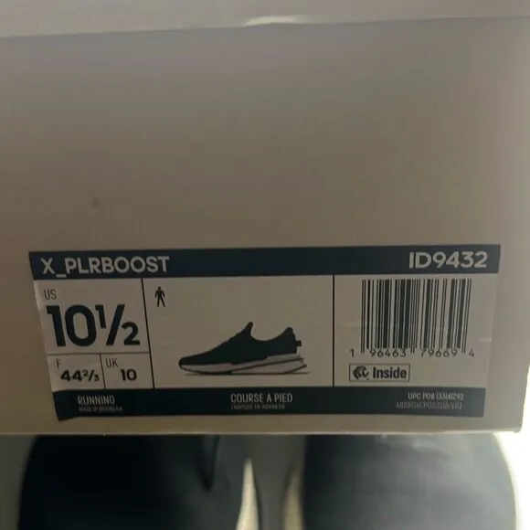 Adidas X_PLRBOOST Ultraboost black white Shoes (ID9432) PLR Boost Men 10.5
