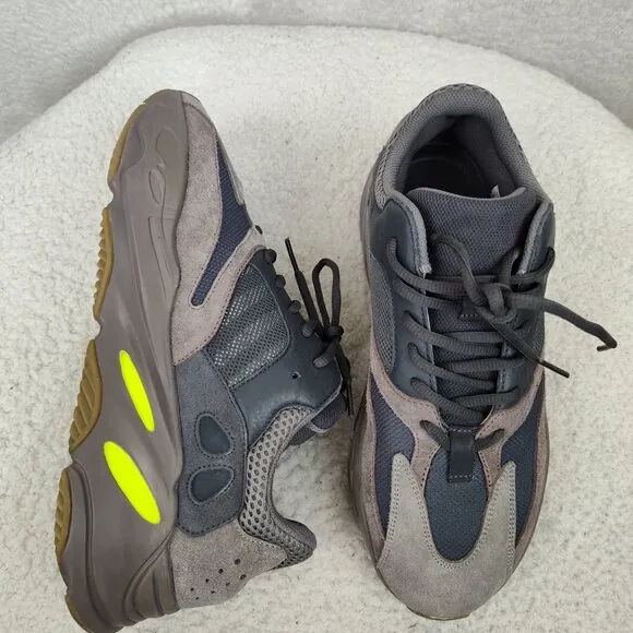 Adidas Yeezy Boost 700v1 Men Sneakers 11 Gray Suede Lace Up Athletic Shoes