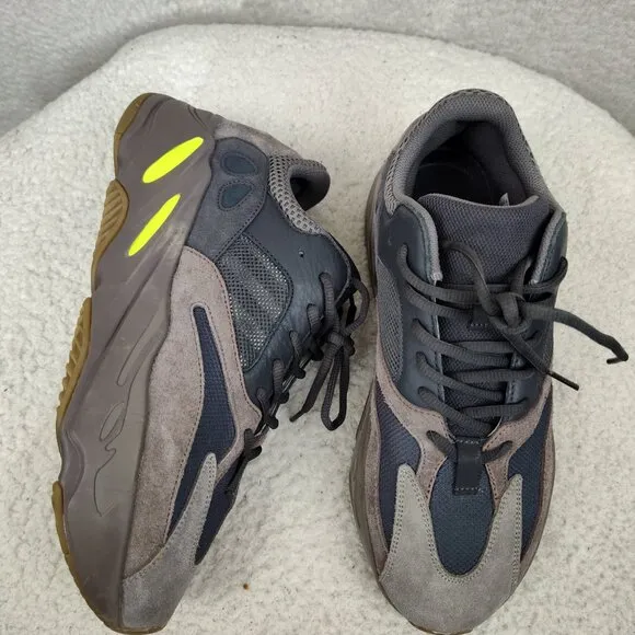 Adidas Yeezy Boost 700v1 Men Sneakers 11 Gray Suede Lace Up Athletic Shoes