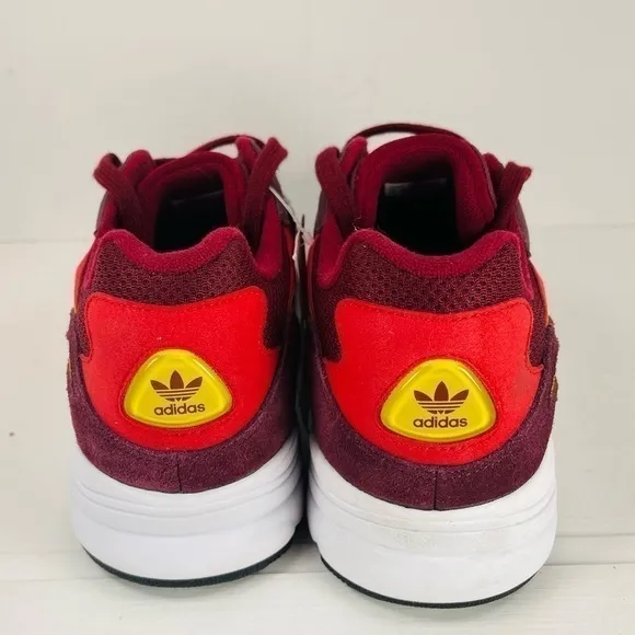 Adidas Yung-96 Red Burgandy Gold Sneaker Size 5.5 Women