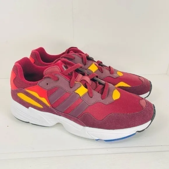 Adidas Yung-96 Red Burgandy Gold Sneaker Size 5.5 Women