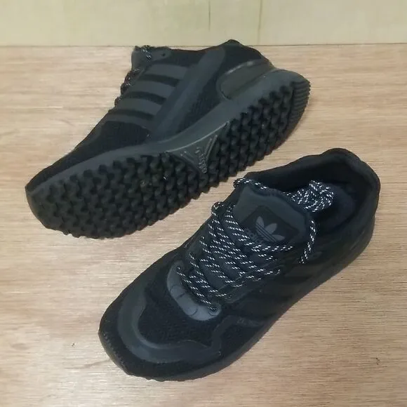 ADIDAS Originals Zx 750 Casual Shoes Triple Black Womens sz 6 1/2