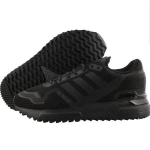 ADIDAS Originals Zx 750 Casual Shoes Triple Black Womens sz 6 1/2