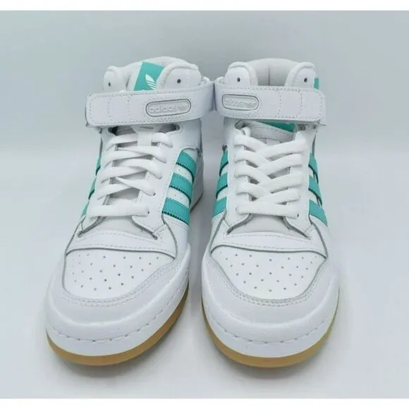 Adidas Originals Womens Size 10 Forum Mid Mint Gum White Shoes Sneakers GY3672