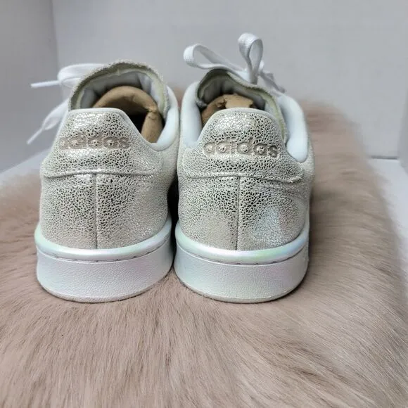Adidas Womens Grand Court FY8951 Silver Casual Shoes Sneakers Size 9
