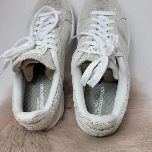 Adidas Womens Grand Court FY8951 Silver Casual Shoes Sneakers Size 9