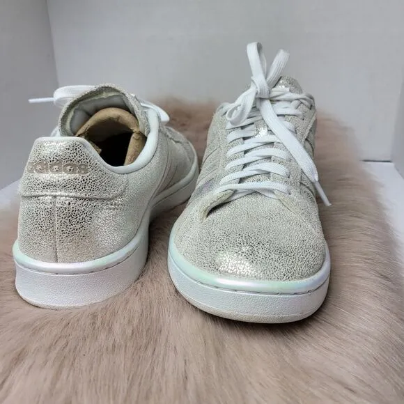 Adidas Womens Grand Court FY8951 Silver Casual Shoes Sneakers Size 9