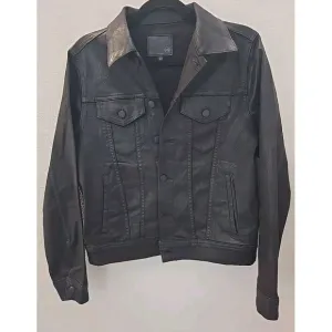 AG Adriano Goldschmied Luminous Super Black Denim Women's‎ Size Large Mya Jacket