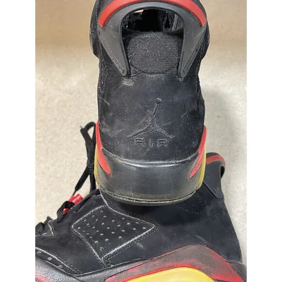 Air Jordan 6 Retro Black/Varsity Red 2010 Shoes Size 9 384664-061 Basketball