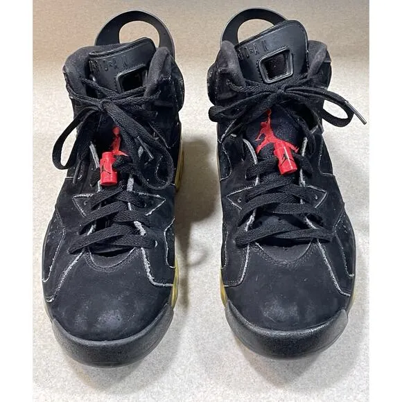 Air Jordan 6 Retro Black/Varsity Red 2010 Shoes Size 9 384664-061 Basketball
