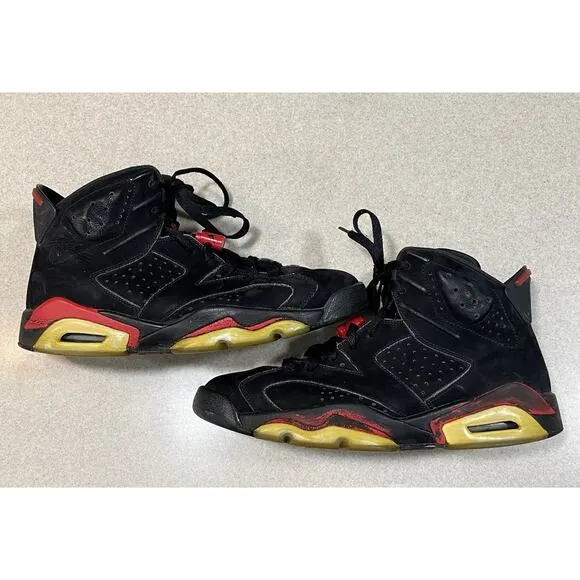 Air Jordan 6 Retro Black/Varsity Red 2010 Shoes Size 9 384664-061 Basketball