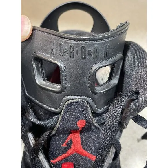 Air Jordan 6 Retro Black/Varsity Red 2010 Shoes Size 9 384664-061 Basketball