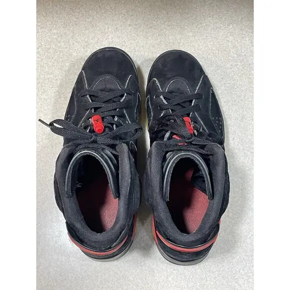 Air Jordan 6 Retro Black/Varsity Red 2010 Shoes Size 9 384664-061 Basketball
