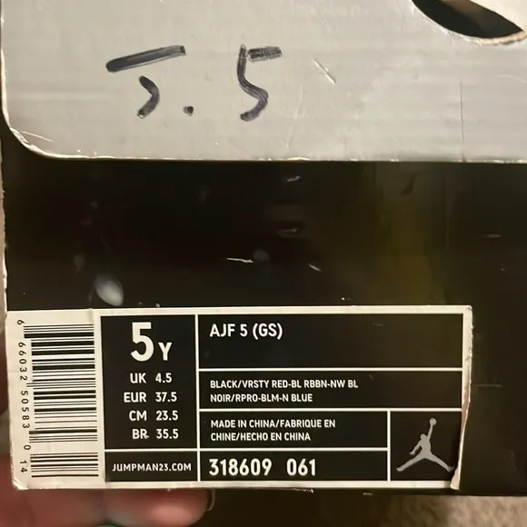 Air Jordan Fusion AJF5- size 5Y