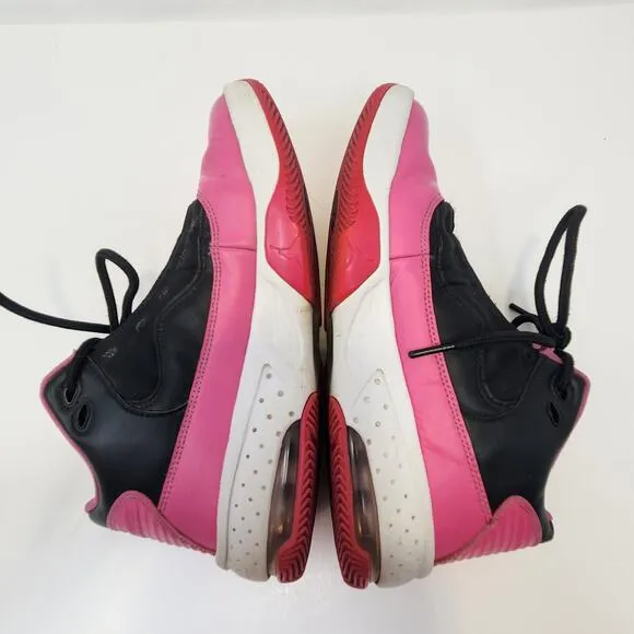 Air Jordan Max Aura 2 Basketball Shoes Sneakers Youth Size 5 Pink Black Mid