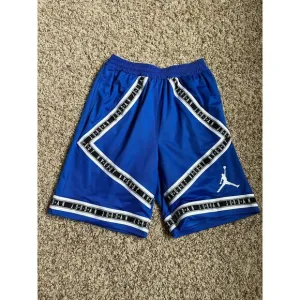 Air Jordan Men HBR Logo Taped Jumpman Basketball Blue Shorts