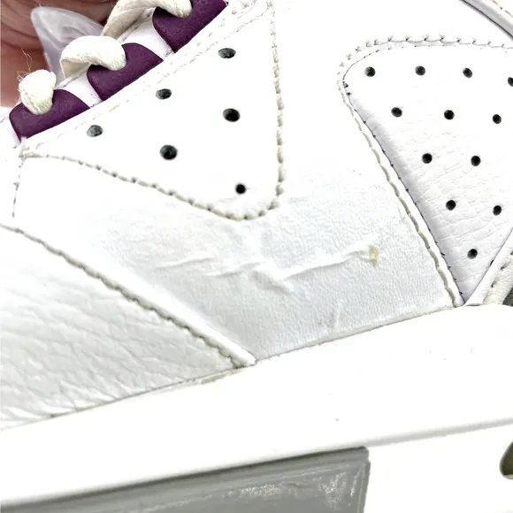 Air Jordan Rare White/Sangria 5Y Women size 6.5