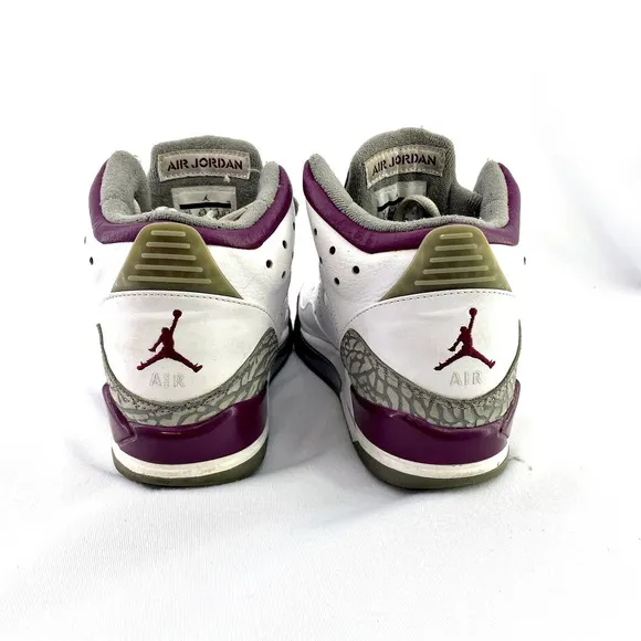 Air Jordan Rare White/Sangria 5Y Women size 6.5