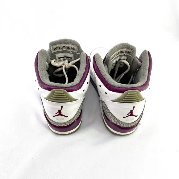 Air Jordan Rare White/Sangria 5Y Women size 6.5