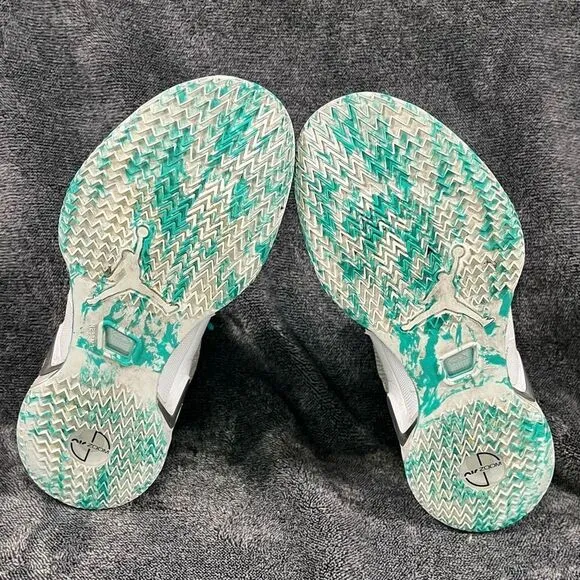 Air Jordan XXXVI 36 GS Guo Ailun Jade Green Silver Basketball Shoes Sz 7Y/ Women