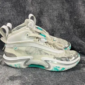 Air Jordan XXXVI 36 GS Guo Ailun Jade Green Silver Basketball Shoes Sz 7Y/ Women