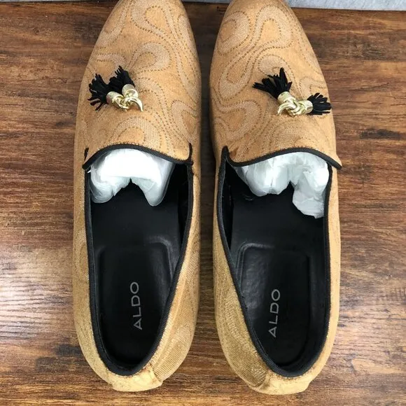 Aldo Boomer Men’s Size 13 Slip On Tassel Loafers Dress Shoes Brown