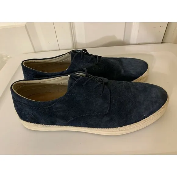 Aldo Men’s Sz 12 Shoes Lace Up‎ Oxfords Dark Blue Suede Leather