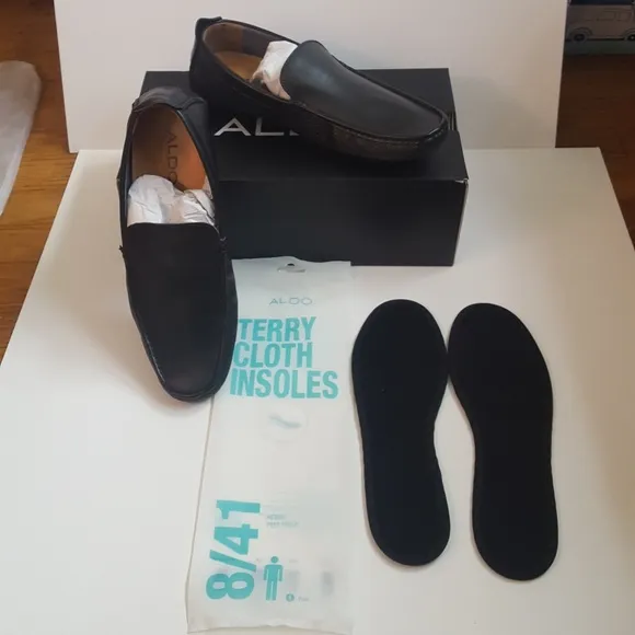 Aldo Shoes Black Loafers (Adleman - 97) Size 8