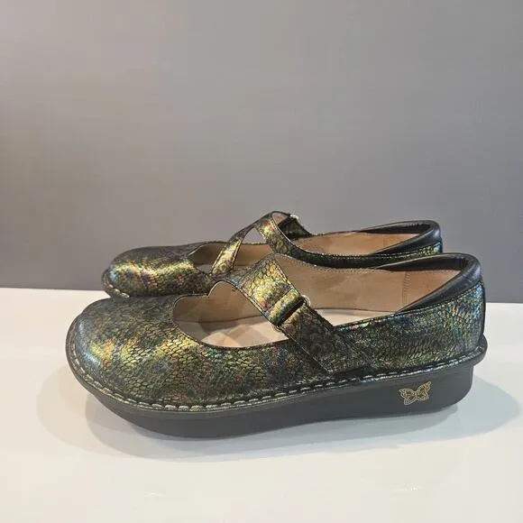 Alegria Dayna Thrones Womens EU 42/US 10.5/11 Iridescent Mary Jane Shoes