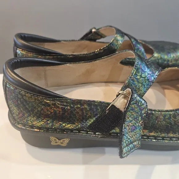 Alegria Dayna Thrones Womens EU 42/US 10.5/11 Iridescent Mary Jane Shoes