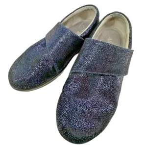 Alegria Womens Shoes Sz 37W (US 6.5W) Blue Sparkly Lauryn Comfort Clogs Modern
