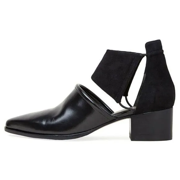 Alexander Wang leather and suede cut out shoes