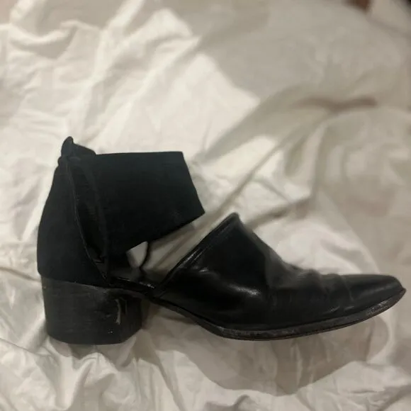Alexander Wang leather and suede cut out shoes