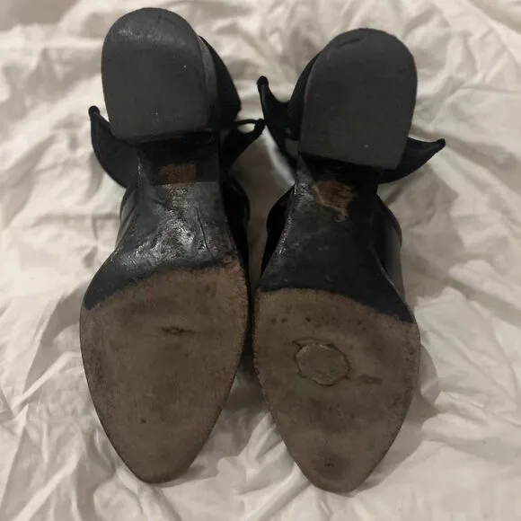 Alexander Wang leather and suede cut out shoes
