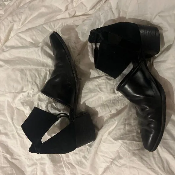 Alexander Wang leather and suede cut out shoes
