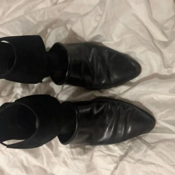 Alexander Wang leather and suede cut out shoes