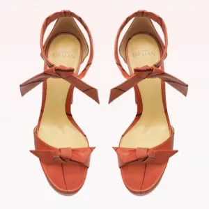 Alexandre Birman Clarita Curve Beleaf Heel Block Sandal Peach Size 39