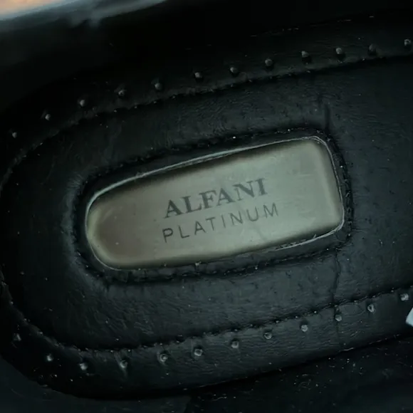 Alfani Platinum size 9.5 men black Oxfords shoes NWT