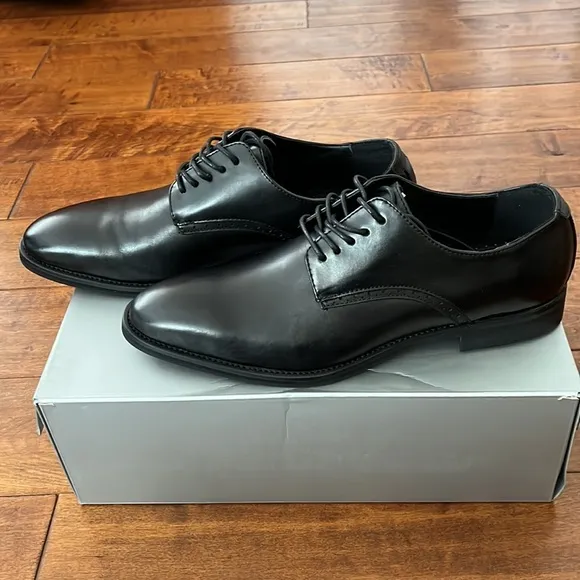 Alfani Platinum size 9.5 men black Oxfords shoes NWT