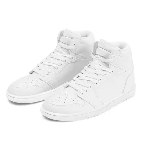 All White Basketball High Tops